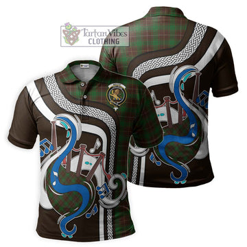 MacFie Hunting Tartan Polo Shirt with Epic Bagpipe Style