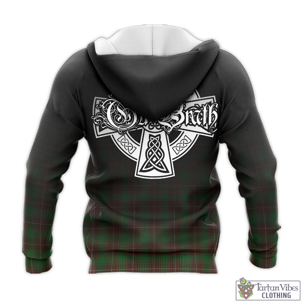 Tartan Vibes Clothing MacFie Hunting Tartan Knitted Hoodie Featuring Alba Gu Brath Family Crest Celtic Inspired