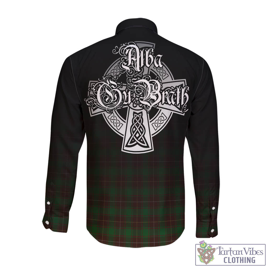 Tartan Vibes Clothing MacFie Hunting Tartan Long Sleeve Button Up Featuring Alba Gu Brath Family Crest Celtic Inspired