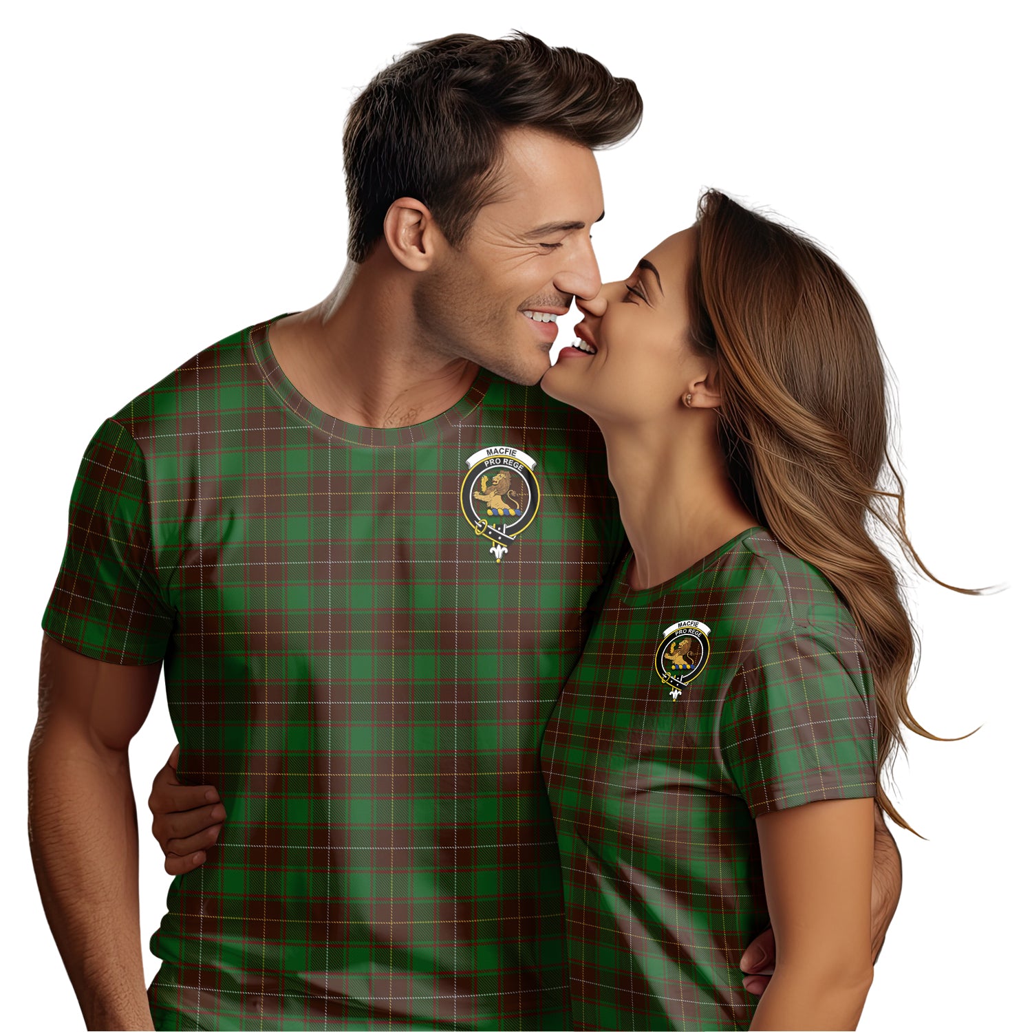 MacFie Hunting Tartan T-Shirt with Family Crest - Tartan Vibes Clothing