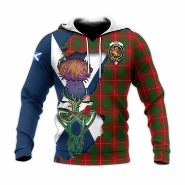 MacFie (McFie) Tartan Family Crest Knitted Hoodie Scottish Thistle Celtic Inspired Unisex Knitted Pullover Hoodie - Tartan Vibes Clothing