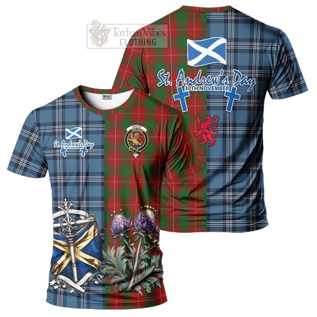 Tartan Vibes Clothing MacFie (McFie) Tartan T-Shirt Happy St. Andrew's Day Half Tartan Style