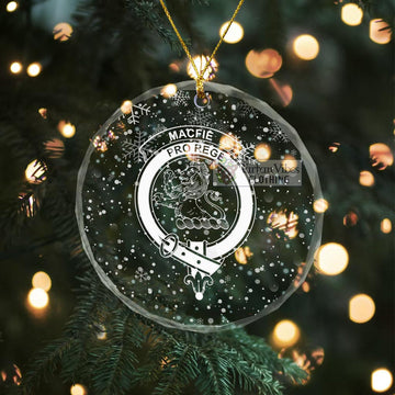 MacFie (McFie) Clan Crest Christmas Glass Ornament