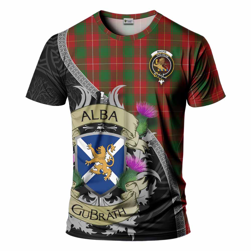 MacFie (McFie) Tartan Family Crest T-Shirt Lion Rampant Royal Thistle Shield Celtic Inspired Kid's Shirt - Tartan Vibes Clothing