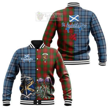 MacFie (McFie) Tartan Baseball Jacket Happy St. Andrew's Day Half Tartan Style