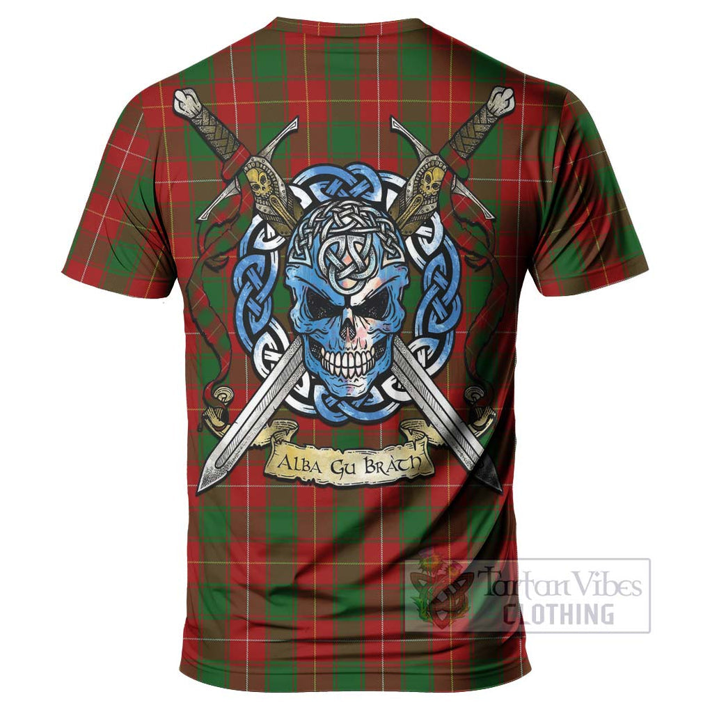 Tartan Vibes Clothing MacFie (McFie) Tartan T-Shirt with Family Crest Celtic Skull Style