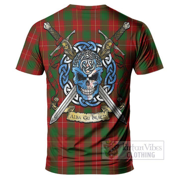 MacFie (McFie) Tartan T-Shirt with Family Crest Celtic Skull Style