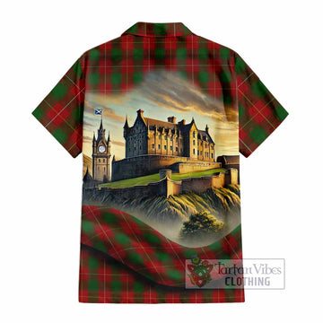 MacFie (McFie) Tartan Family Crest Hawaiian Shirt with Scottish Ancient Castle Style - Tartan Vibes Clothing