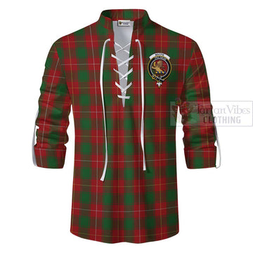 MacFie (McFie) Tartan Ghillie Kilt Shirt with Family Crest Celtic Skull Style