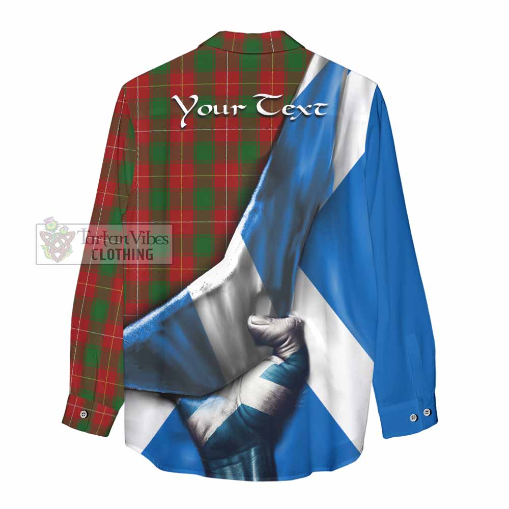 Tartan Vibes Clothing MacFie (McFie) Tartan Women's Casual Shirt with Family Crest Scotland Patriotic Style