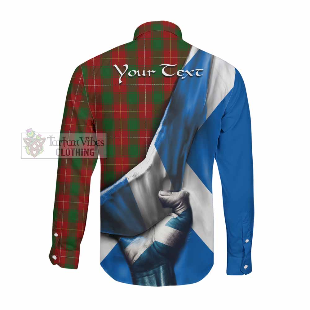 Tartan Vibes Clothing MacFie (McFie) Tartan Long Sleeve Button Shirt with Family Crest Scotland Patriotic Style