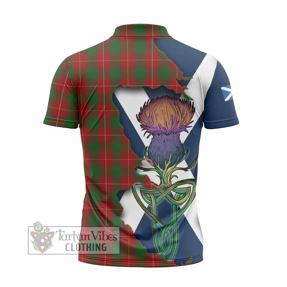 MacFie (McFie) Tartan Family Crest Zipper Polo Shirt Scottish Thistle Celtic Inspired - Tartan Vibes Clothing