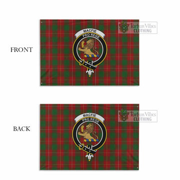 MacFie (McFie) Tartan House Flag with Family Crest