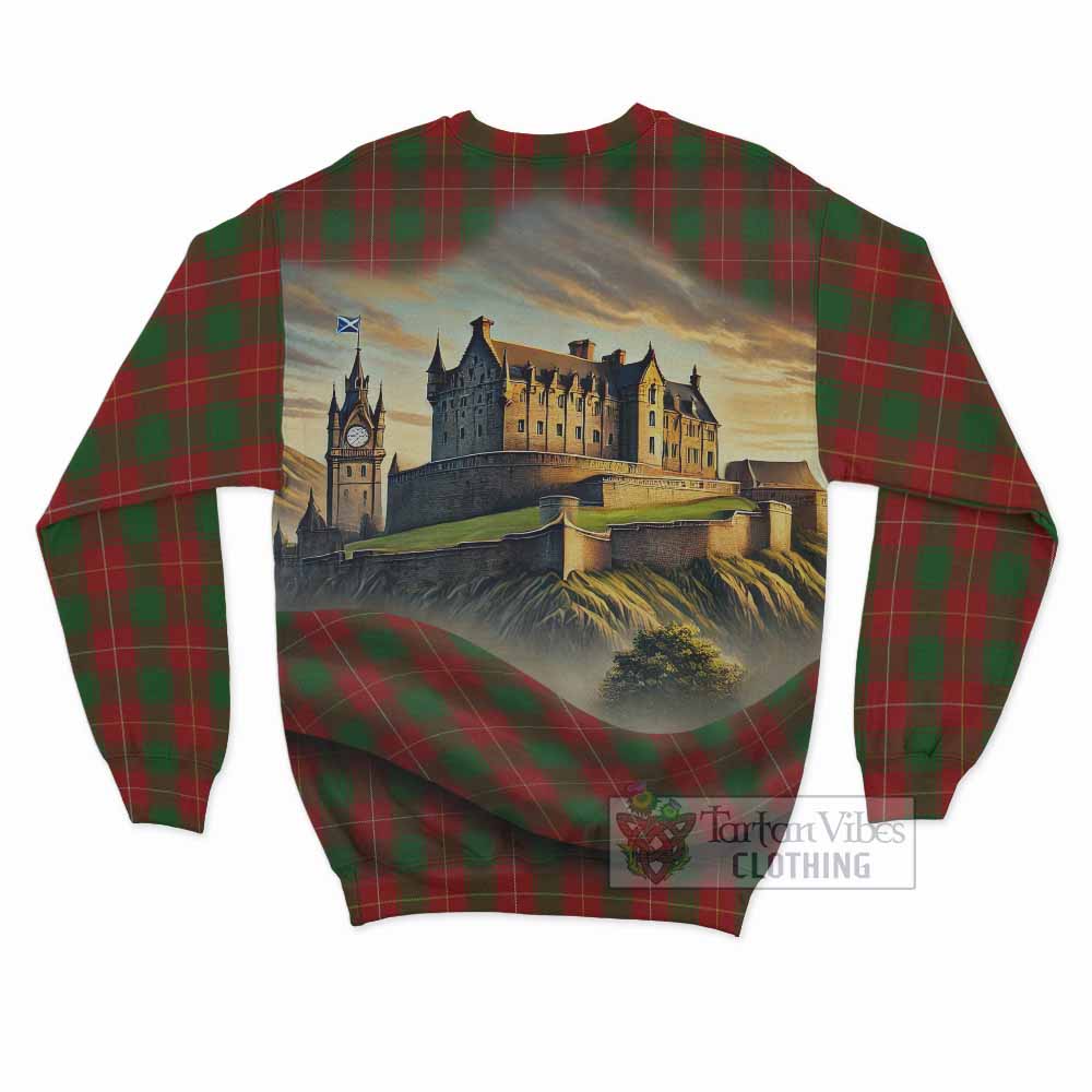 MacFie (McFie) Tartan Family Crest Sweatshirt with Scottish Ancient Castle Style - Tartan Vibes Clothing