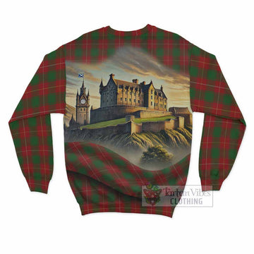 MacFie (McFie) Tartan Family Crest Sweatshirt with Scottish Ancient Castle Style - Tartan Vibes Clothing