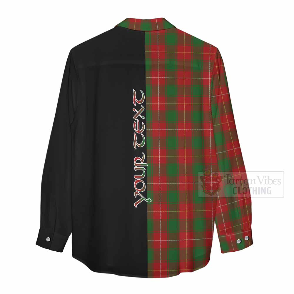 Tartan Vibes Clothing MacFie (McFie) Tartan Women's Casual Shirt with Family Crest and Half Of Me Style