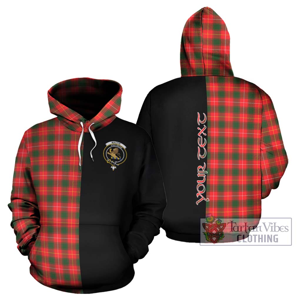 Tartan Vibes Clothing MacFie Modern Tartan Hoodie with Family Crest and Half Of Me Style