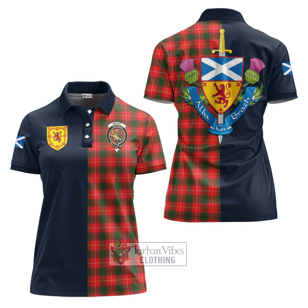 Tartan Vibes Clothing MacFie Modern Tartan Women's Polo Shirt with Scottish Lion Royal Arm Half Style