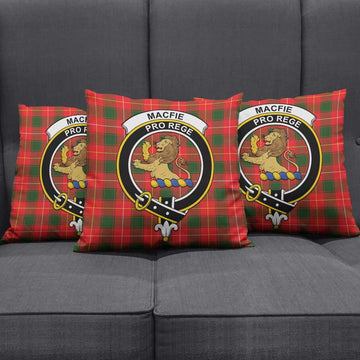 MacFie Modern Tartan Pillow Cover with Family Crest