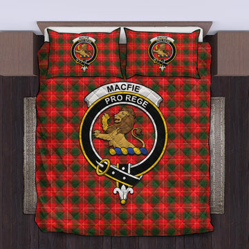 MacFie Modern Tartan Quilt Bed Set with Family Crest