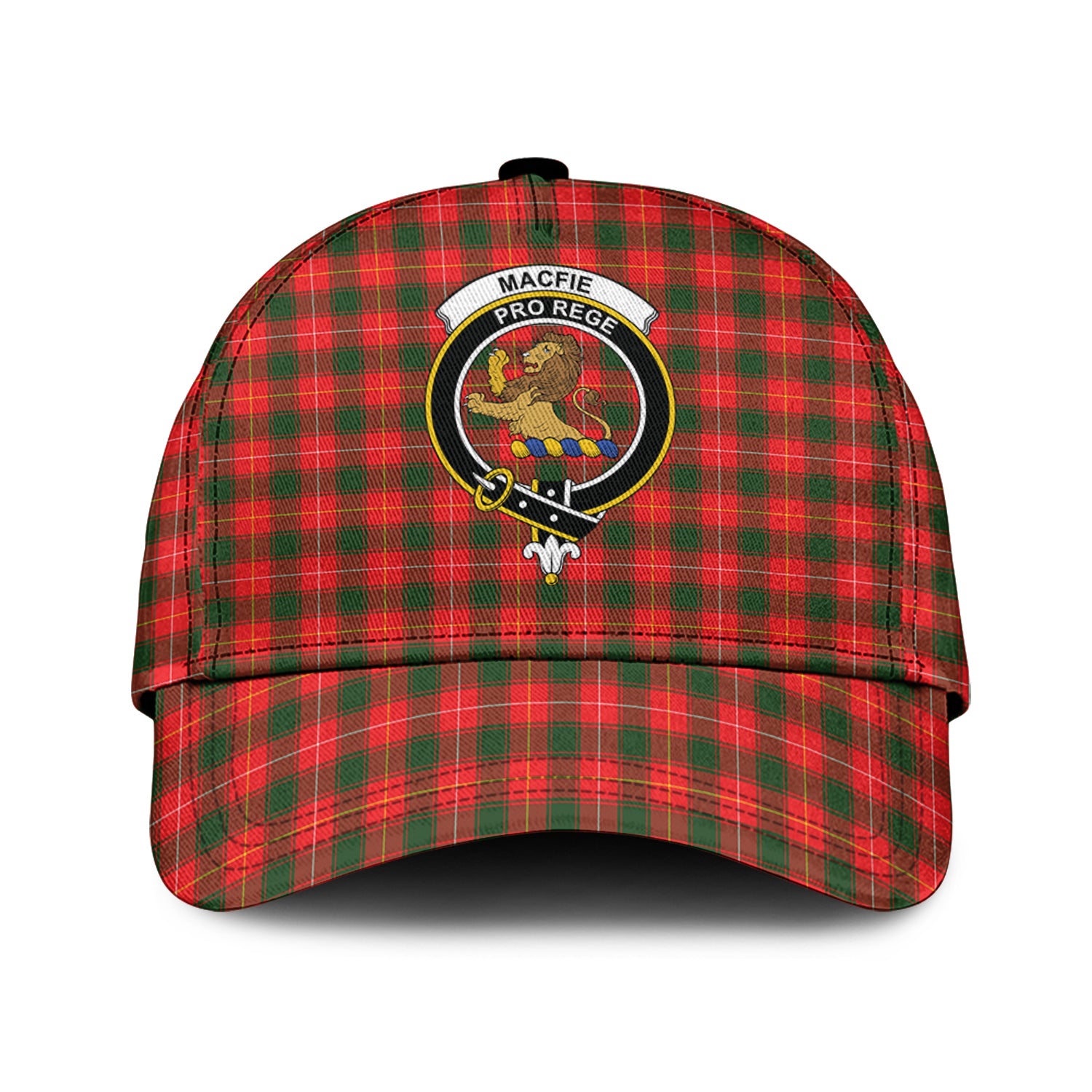 MacFie Modern Tartan Classic Cap with Family Crest Classic Cap Universal Fit - Tartan Vibes Clothing