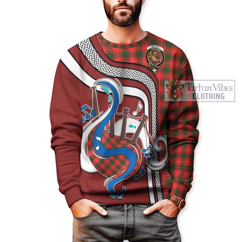 Tartan Vibes Clothing MacFie Modern Tartan Sweatshirt with Epic Bagpipe Style