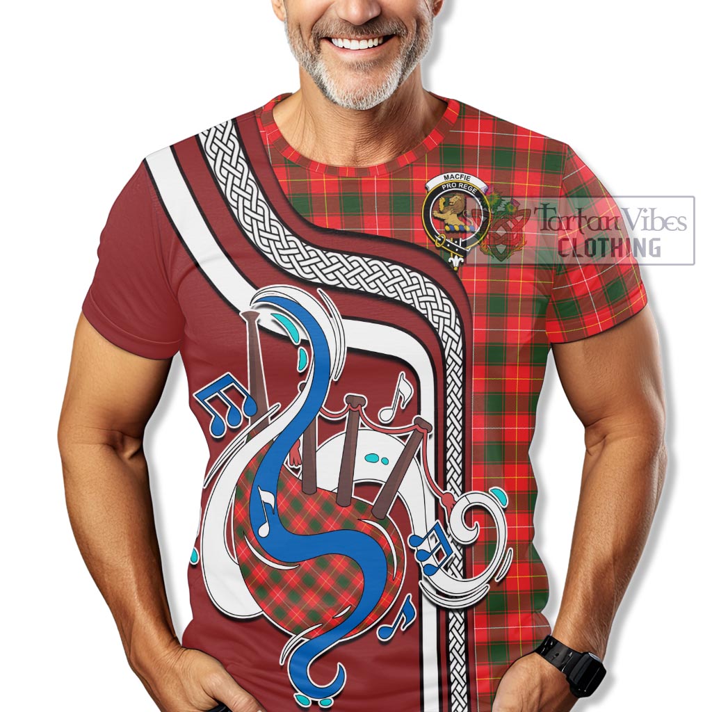 Tartan Vibes Clothing MacFie Modern Tartan T-Shirt with Epic Bagpipe Style