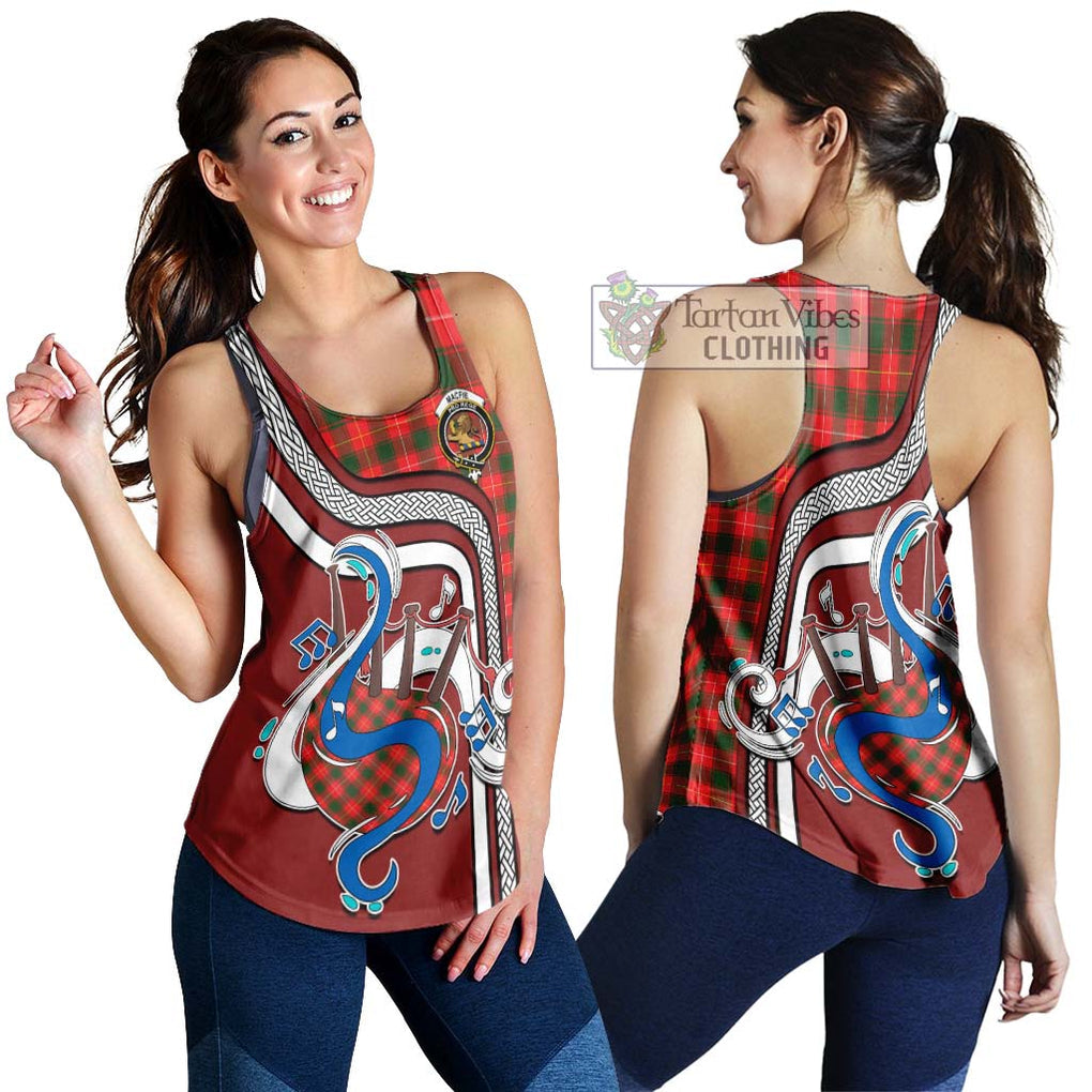 MacFie Modern Tartan Women's Racerback Tanks with Epic Bagpipe Style 4XL - Tartanvibesclothing Shop