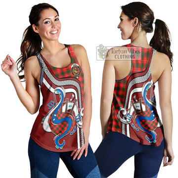 MacFie Modern Tartan Women's Racerback Tanks with Epic Bagpipe Style