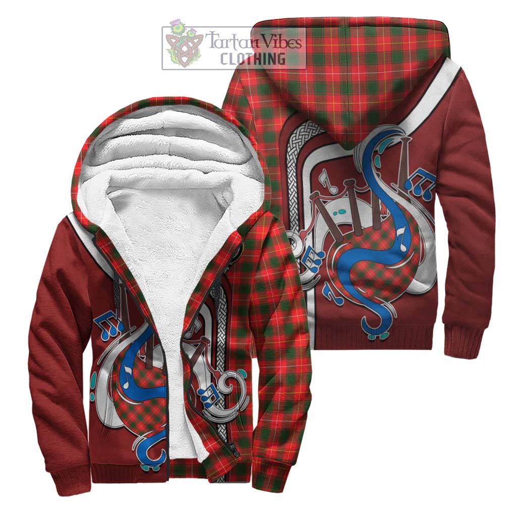 Tartan Vibes Clothing MacFie Modern Tartan Sherpa Hoodie with Epic Bagpipe Style