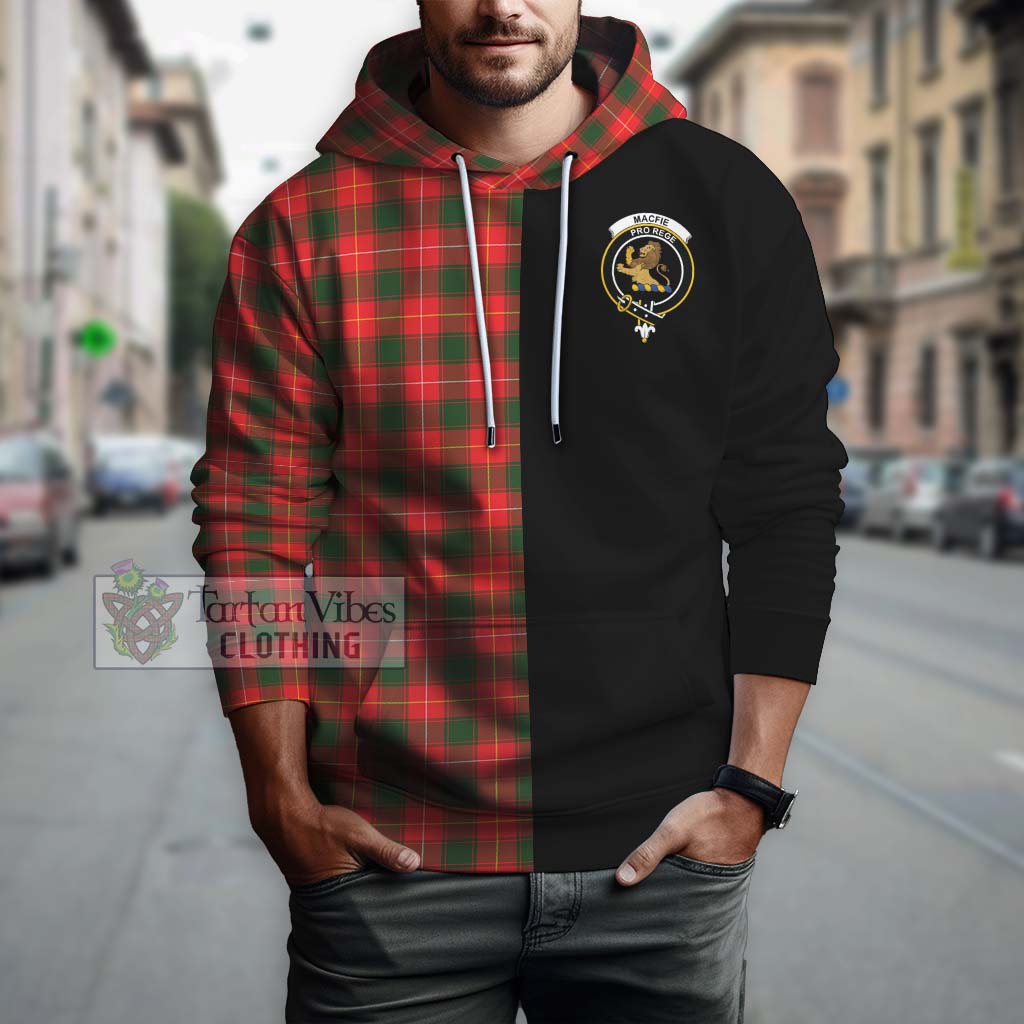 Tartan Vibes Clothing MacFie Modern Tartan Hoodie with Family Crest and Half Of Me Style