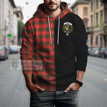 MacFie Modern Tartan Hoodie with Family Crest and Half Of Me Style