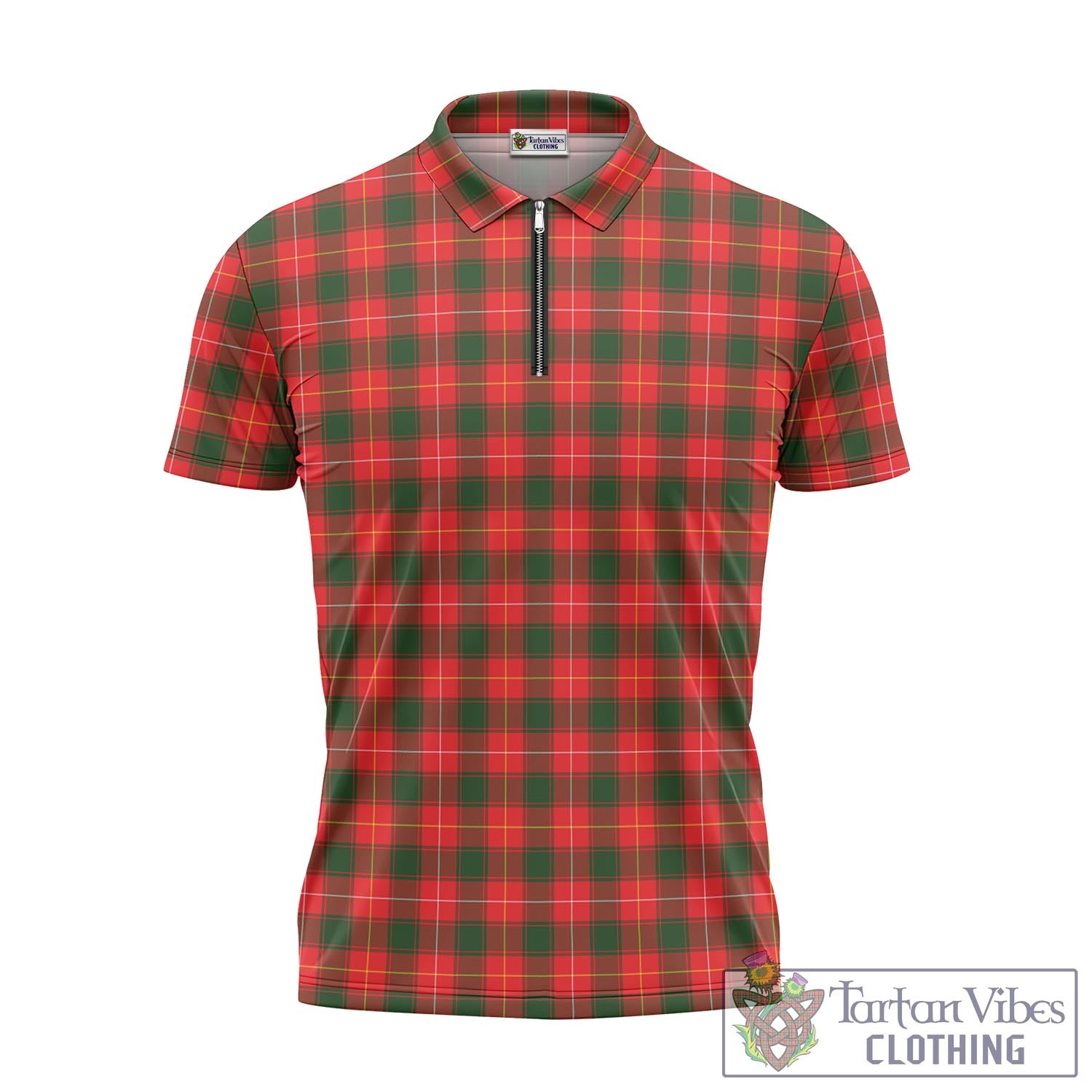 Tartan Vibes Clothing MacFie Modern Tartan Zipper Polo Shirt