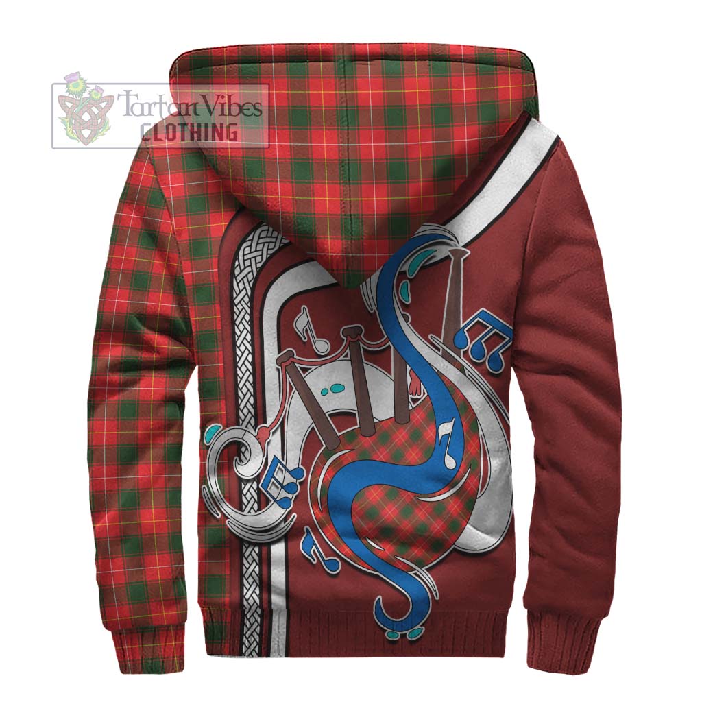 Tartan Vibes Clothing MacFie Modern Tartan Sherpa Hoodie with Epic Bagpipe Style