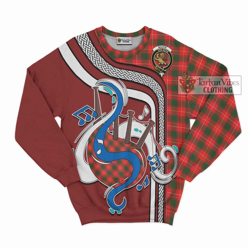 Tartan Vibes Clothing MacFie Modern Tartan Sweatshirt with Epic Bagpipe Style