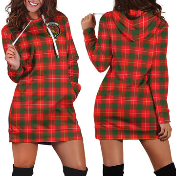 MacFie Modern Tartan Hoodie Dress with Family Crest