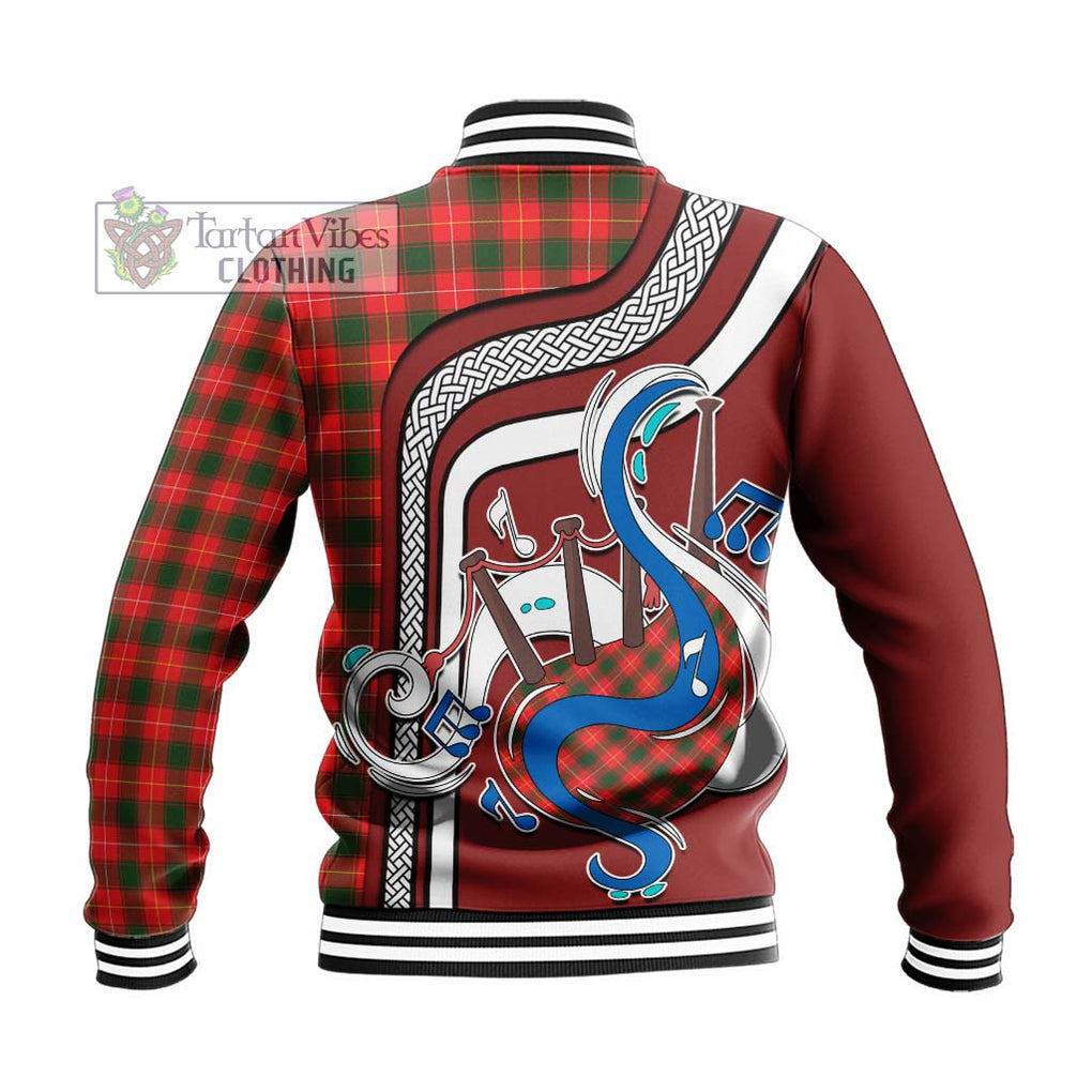 Tartan Vibes Clothing MacFie Modern Tartan Baseball Jacket with Epic Bagpipe Style