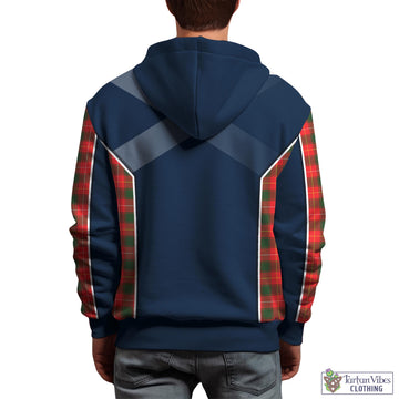 MacFie Modern Tartan Hoodie with Family Crest and Scottish Thistle Vibes Sport Style