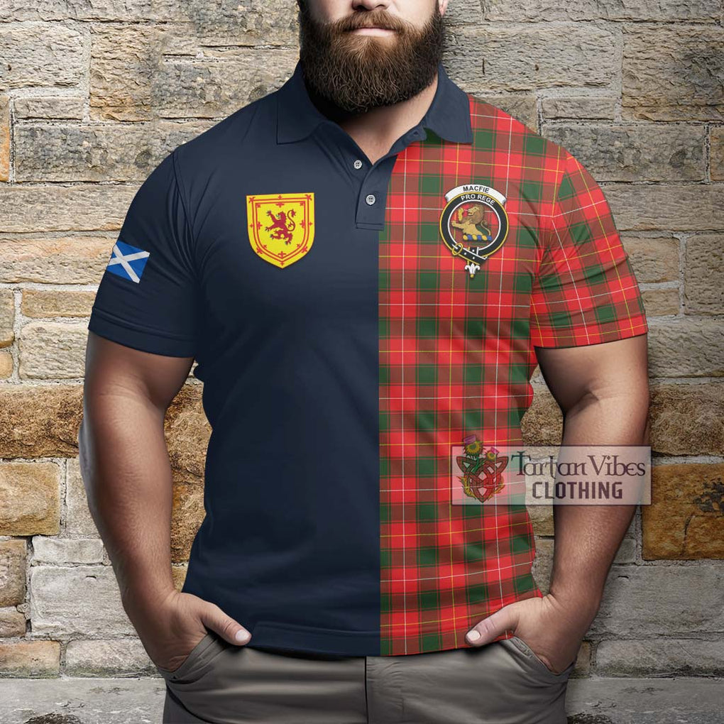 Tartan Vibes Clothing MacFie Modern Tartan Polo Shirt with Scottish Lion Royal Arm Half Style