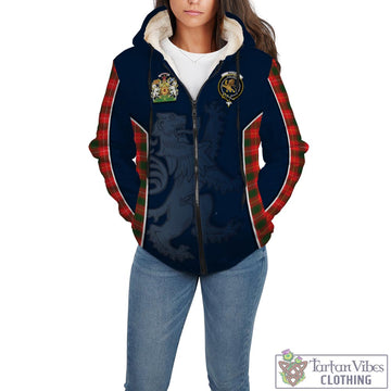 MacFie Modern Tartan Sherpa Hoodie with Family Crest and Lion Rampant Vibes Sport Style
