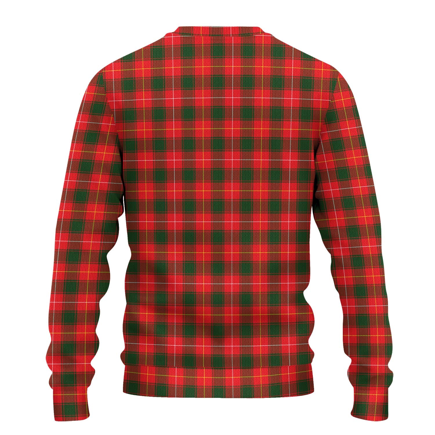 MacFie Modern Tartan Knitted Sweater with Family Crest - Tartanvibesclothing