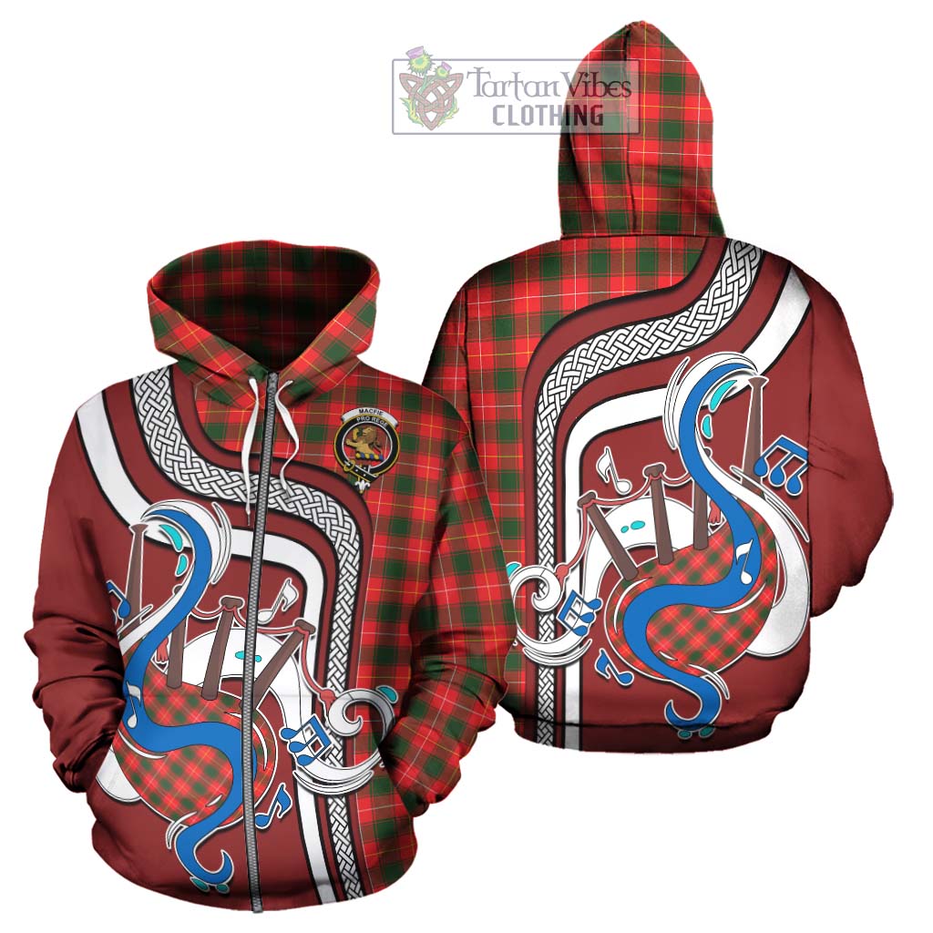 Tartan Vibes Clothing MacFie Modern Tartan Hoodie with Epic Bagpipe Style