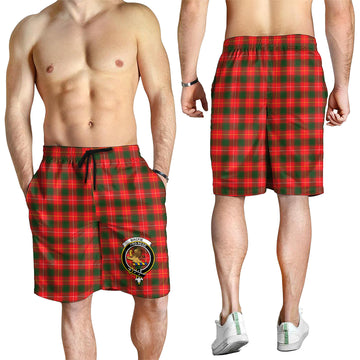 MacFie Modern Tartan Mens Shorts with Family Crest