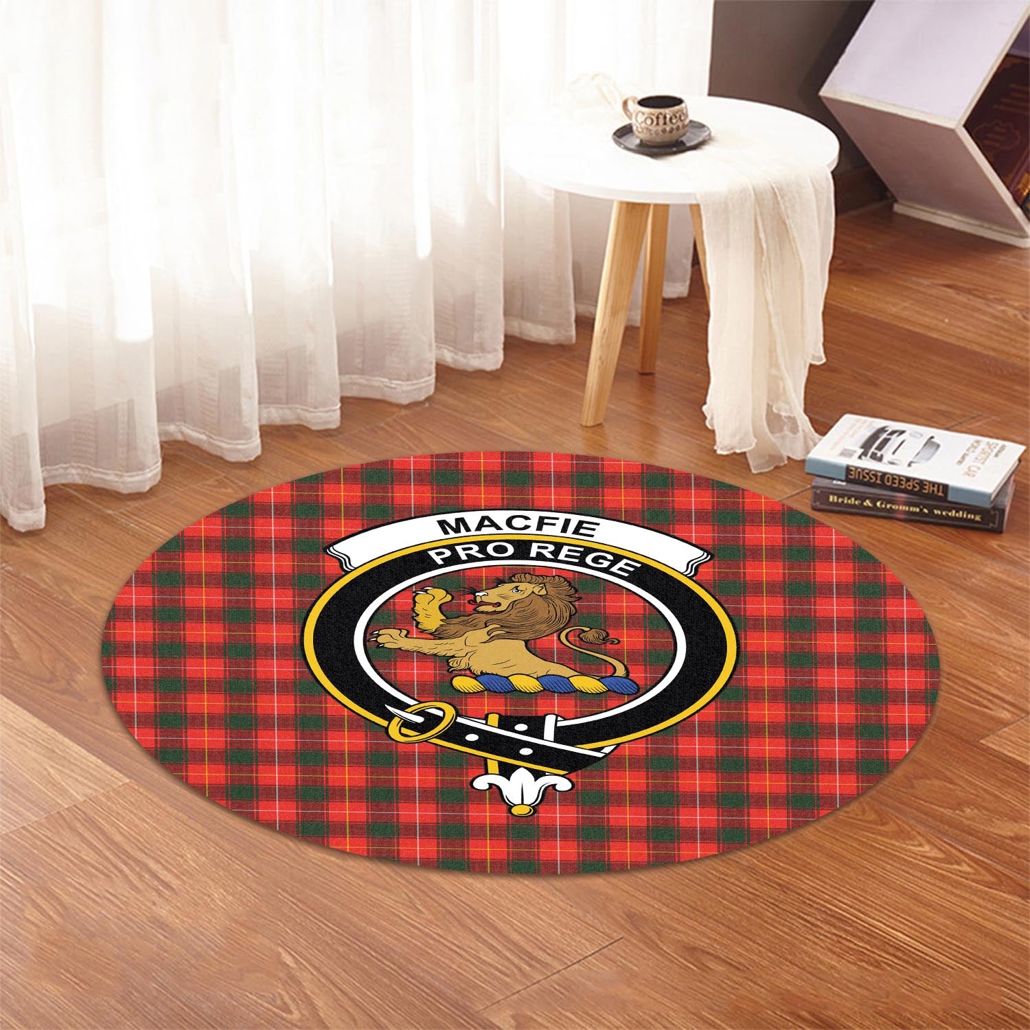 macfie-modern-tartan-round-rug-with-family-crest