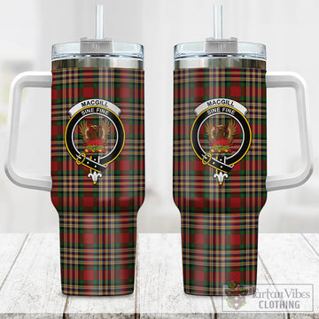 MacGill (MakGill) Tartan and Family Crest Tumbler with Handle