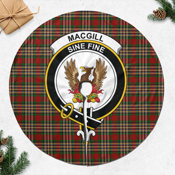 MacGill (MakGill) Tartan Christmas Tree Skirt with Family Crest 47*47 inch - Tartan Vibes Clothing