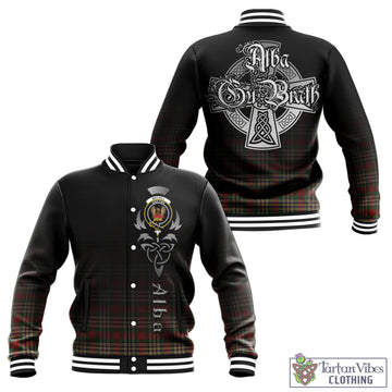 MacGill (MakGill) Tartan Baseball Jacket Featuring Alba Gu Brath Family Crest Celtic Inspired