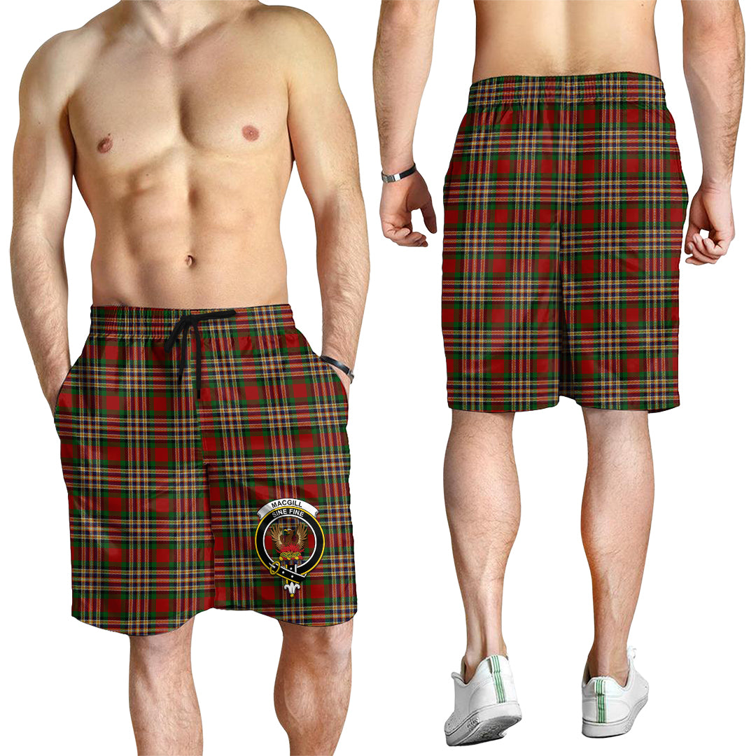 MacGill (MakGill) Tartan Mens Shorts with Family Crest - Tartan Vibes Clothing