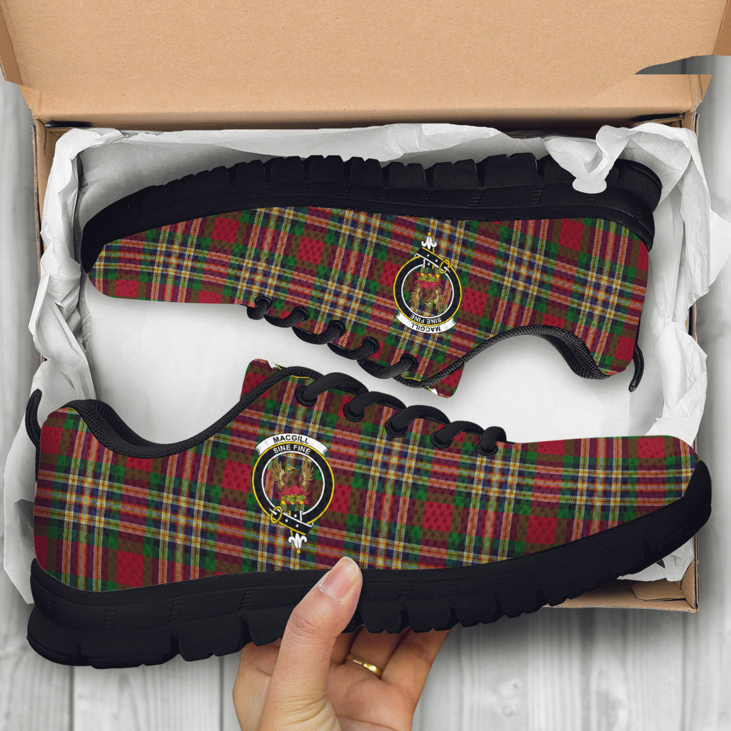 MacGill (MakGill) Tartan Sneakers with Family Crest - Tartan Vibes Clothing