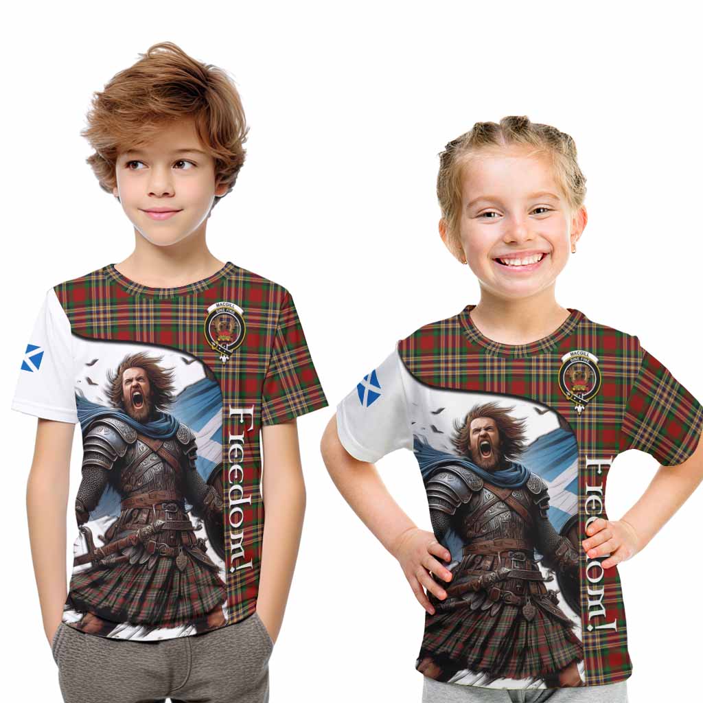 Tartan Vibes Clothing MacGill (MakGill) Crest Tartan Kid T-Shirt Inspired by the Freedom of Scottish Warrior